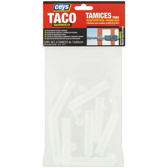 Sieve for chemical anchor Ceys 13 x 85 mm, 8 pcs