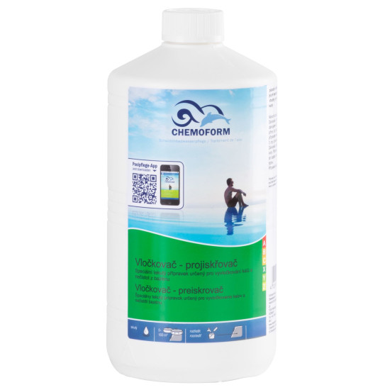 Подготовка бассейна Chemoform 0901, флокулянт Flockfix, искрогаситель, упаковка. 1 лит.