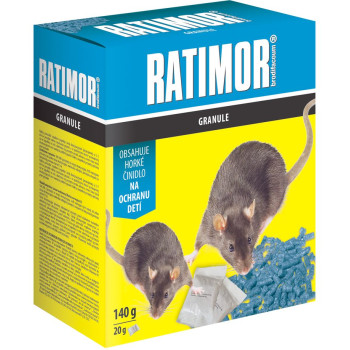 Ēsma RATIMOR® Brodifacoum Granulas, 140 g, pelēm un žurkām, granulas Ēsma RATIMOR® Brodifacoum Granulas, 140 g, pelēm un žurkām, granulas