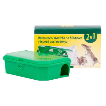 Станция уничтожения 2-в-1, станция отравления грызунов, клеевая ловушка для насекомых