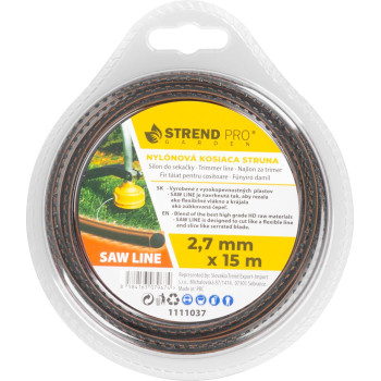 SawLine mowing line 2.7 mm, L-15 m, serrated