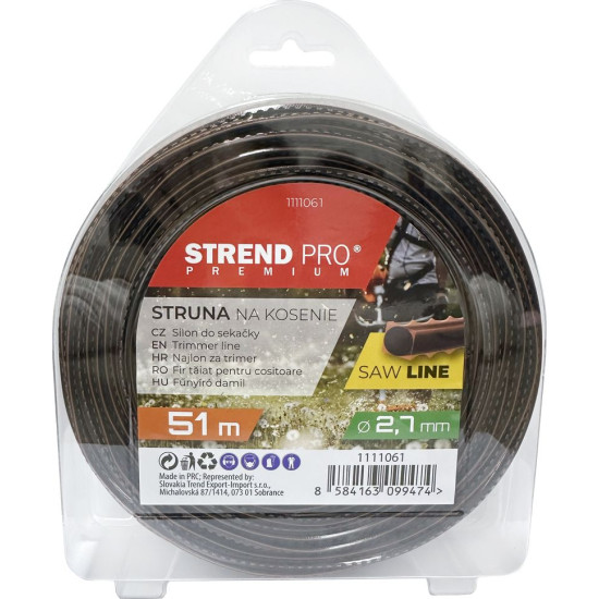 Strend Pro Premium SawLine mowing line 2.4 mm, L- 62 m, serrated