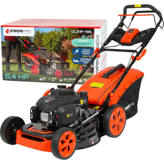 Strend Pro QL51PD-196 lawn mower, petrol, 4.0 kW, 51 cm cutting width, with ride-on, LONCIN