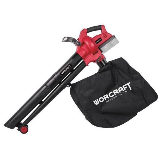 Blower Worcraft CLBV-S40Li ShareSYS, 230 km/h, leaf vacuum cleaner 2x20V, 45 lit. Battery and charger not included.