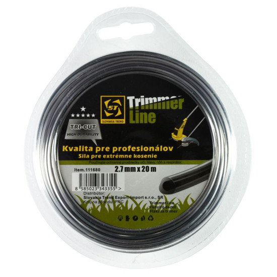 Trimmer line 2,7mm L-20m Strend Pro, triangular