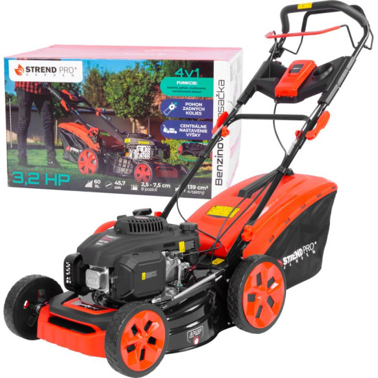 Zāles pļāvējs Strend Pro QL46P-139E, benzīns, 2,4 kW, working width 45,7 cm, with drive, LONCIN, elektrisks Zāles pļāvējs Strend Pro QL46P-139E, benzīns, 2,4 kW, working width 45,7 cm, with drive, LONCIN, elektrisks
