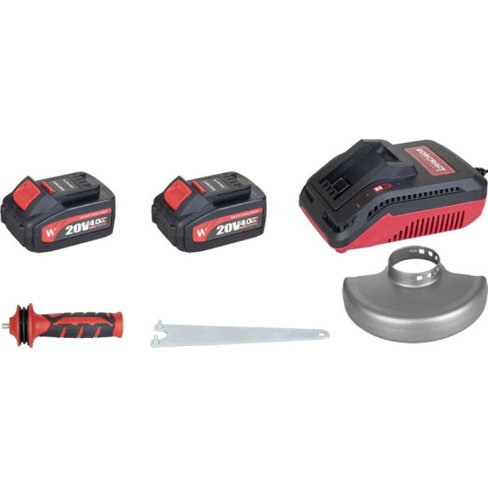 Set Worcraft CAG-S20LiBM, угловая шлифовальная машина 125 мм, ShareSYS, 2x аккумулятор на 4.0 Ач + зарядное устройство, бесщетковая, 6-ступенчатая Set Worcraft CAG-S20LiBM, угловая шлифовальная машина 125 мм, ShareSYS, 2x аккумулятор на 4.0 Ач + зарядное устройство, бесщетковая, 6-ступенчатая