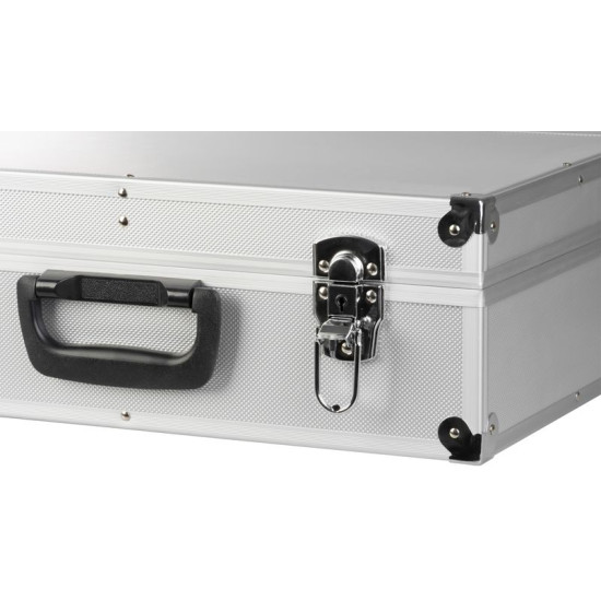 Alumīnija čemodāns (kaste) instrumentiem
450x330x150 mm