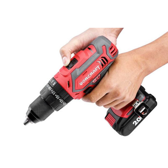 Drill Worcraft CD-20LiH, 20V, 2x Li-ion 2.0Ah