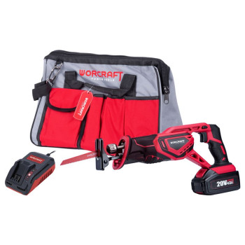 Комплект Worcraft WSET-09 S20Li ShareSYS, сабельная пила, 1 аккумулятор 2,0 Ач, 1 зарядное устройство + сумка