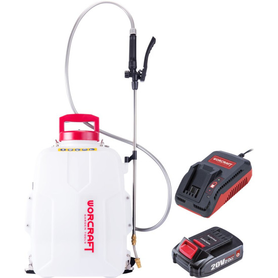 Комплект Worcraft WSET-12, S20Li, ShareSYS, опрыскиватель, 1x аккумулятор 2.0 Ач, 1x зарядное устройство