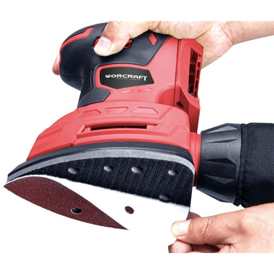 Шлифмашина Workcraft CPMS-S20Li ShareSYS, дельта-треугольник, 20 В, литий-ионный аккумулятор