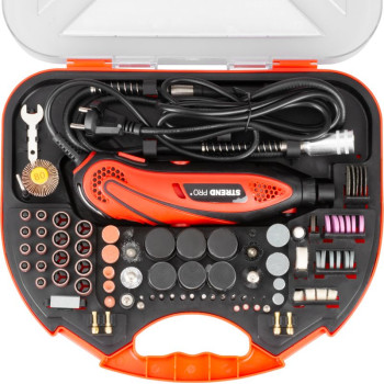 Шлифмашина Strend Pro, мини, прямая, сверлильно-шлифовальная, 135 Вт, с принадлежностями