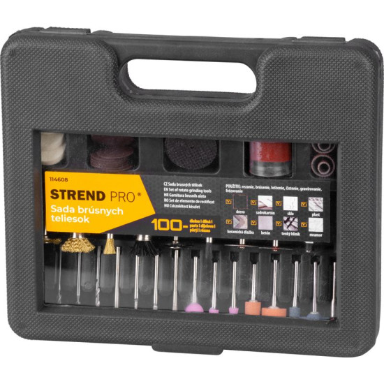 Mini slīpmašīnai komplekts Strend Pro, pagarinājumi, 100 gab Mini slīpmašīnai komplekts Strend Pro, pagarinājumi, 100 gab