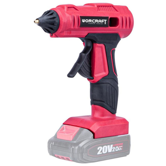 Пистолет горячей склейки Worcraft CLG-S20Li, ShareSYS,  20V, Li-ion, клей 11 мм