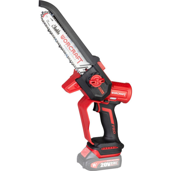 Worcraft CHS-S20LiBD ShareSYS пила, бесщеточная, 20V литий-ион, 8" цепь, мини-цепь Worcraft CHS-S20LiBD ShareSYS пила, бесщеточная, 20V литий-ион, 8" цепь, мини-цепь