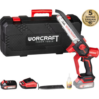 Worcraft CHS-S20LiBDM ShareSYS Пила, бесщеточная, 20V Li-ion, 8" цепь, мини-цепь, SET в футляре