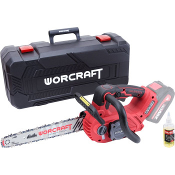 Zāģis Worcraft CGC-S20LiBA, bez sukām, motorzāģis, 20V Li-ion, 75ml tvertne, 12" ķēde Zāģis Worcraft CGC-S20LiBA, bez sukām, motorzāģis, 20V Li-ion, 75ml tvertne, 12" ķēde