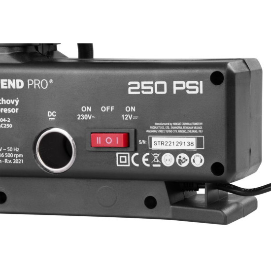 Air compressor AIRCOM AC250, 230V/12V