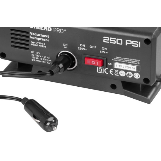 Air compressor AIRCOM AC250, 230V/12V