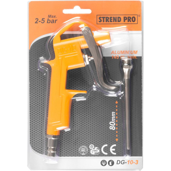 Pneimatiskā gaisa pistole 80 mm Strend Pro, kompresoram Pneimatiskā gaisa pistole 80 mm Strend Pro, kompresoram