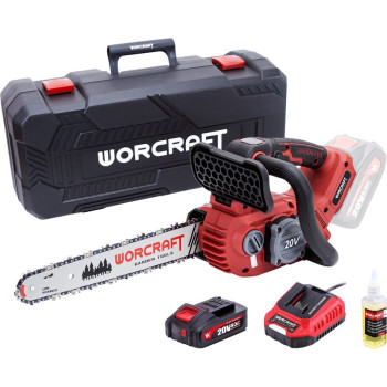 Zāģis Worcraft CGC-S20LiBAM, bez sukām, ķēde, 20 V Li-ion, 75 ml eļļas tvertne, 12" ķēde, KOMPLEKTS korpusā Zāģis Worcraft CGC-S20LiBAM, bez sukām, ķēde, 20 V Li-ion, 75 ml eļļas tvertne, 12" ķēde, KOMPLEKTS korpusā
