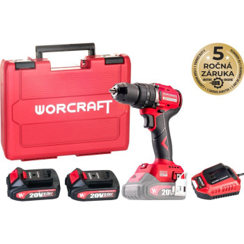 Screwdriver Worcraft CHD-S20LiBCM ShareSYS, 20V, 2x 2 Ah Li-ion, 1x charger, brushless, SET