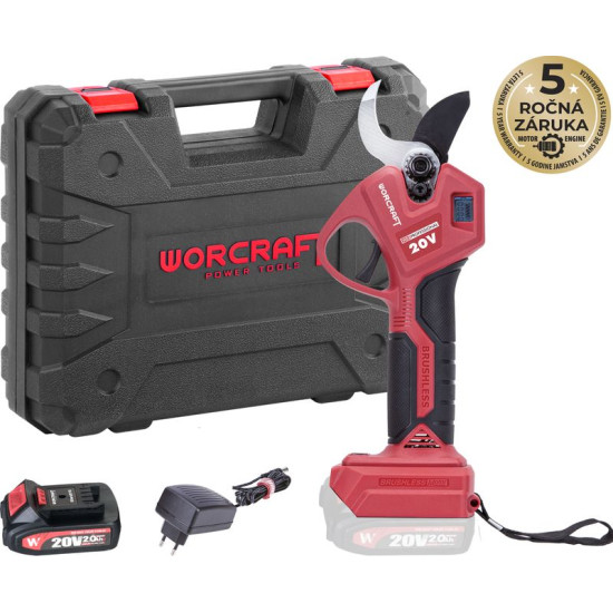 Worcraft CSC-S20LiBAM ShareSYS ножницы, 20 В литий-ион, садовое, беспроводное, для ветвей, нарезано 30 мм, SET в футляре Worcraft CSC-S20LiBAM ShareSYS ножницы, 20 В литий-ион, садовое, беспроводное, для ветвей, нарезано 30 мм, SET в футляре