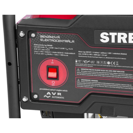 Benzīna ģenerators Strend Pro KM4000-A, 3,0/2,8 kW Benzīna ģenerators Strend Pro KM4000-A, 3,0/2,8 kW