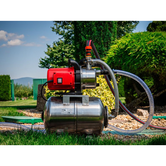Садовый насос с баком Strend Pro Garden, 1000Вт, 3500 л/ч, 24 л., нержавеющая сталь