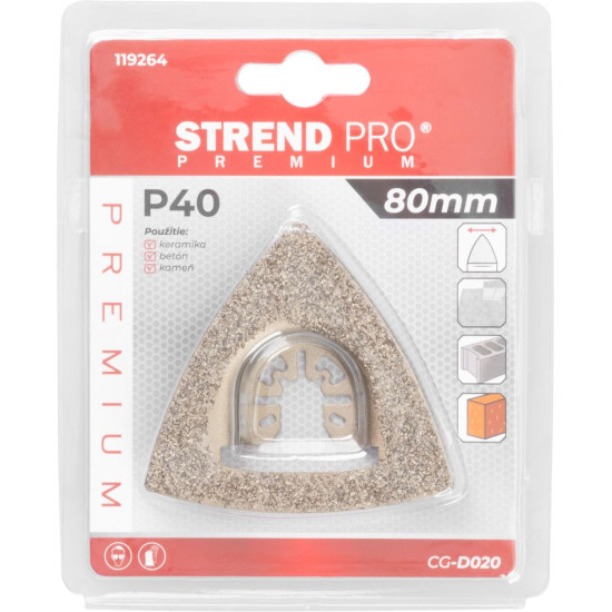 Твердосплавный рашпиль, для многофункционального инструмента Strend Pro CG-D020, 80 мм, G40