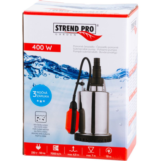 Водяной насос для чистой воды Strend рro MQ 400 INOX, 400W, 7000l/h