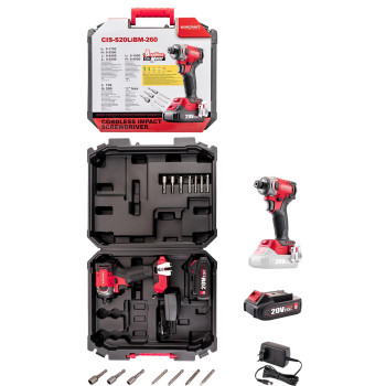 Impact wrench Worcraft CIS-S20LiBM-260 ShareSYS, 20V Li-Ion, impact, 260Nm, brushless, SET 1x 2.0 Ah