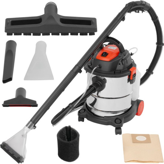 Putekļu sūcējs Strend Pro MWD211/3in1, 20 L, 1600W, rūpniecisks ar paklāju tīrīšanas funkciju