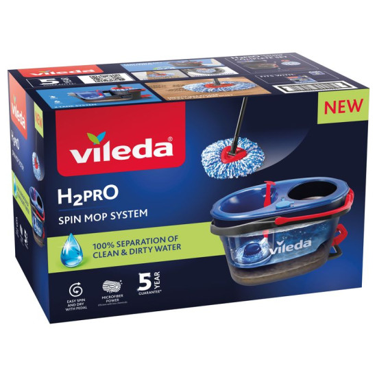 Vileda H2Pro швабра, роторная, с бахромой
