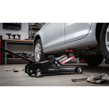 Strend Pro Premium Jack, 2.5 tonnas, 80-360 mm, ratiņi, zems profils, grīdas domkrats