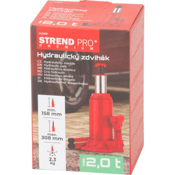 Strend Pro Premium hidrauliskais domkrats, 2 tonnas, 158-308 mm