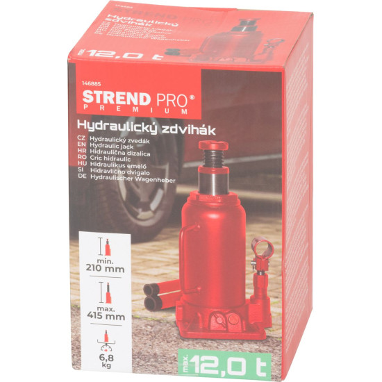 Strend Pro Premium домкрат, 12 тонн, 210-415 мм, гидравлический домкрат Strend Pro Premium домкрат, 12 тонн, 210-415 мм, гидравлический домкрат