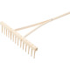 Wooden rake, 14 teeth, wooden handle