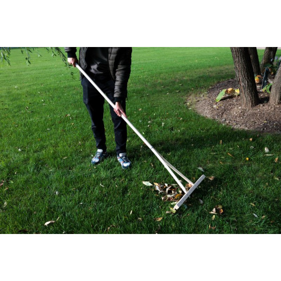 Wooden rake, 14 teeth, wooden handle