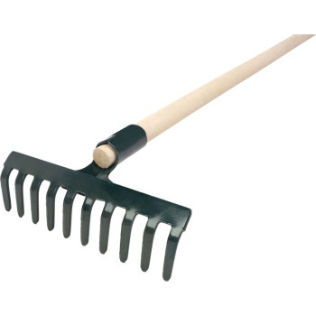 Грабли R105, 10 зубьев, садовая деревянная ручка 1600 мм.