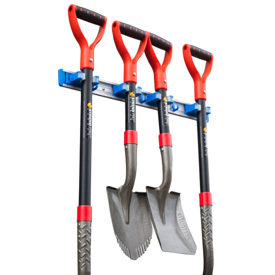 Holder for tools and handles TT5039, Alu + plastic, 4 positions, on the wall, 2-3 cm