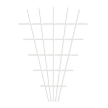 Auga atbalsts V-veida 145x5x75 cm, 4/4,7 mm, balts