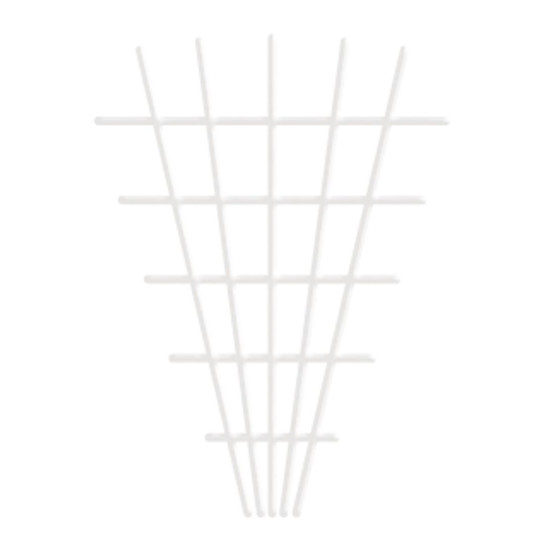 Auga atbalsts V-veida 145x5x75 cm, 4/4,7 mm, balts