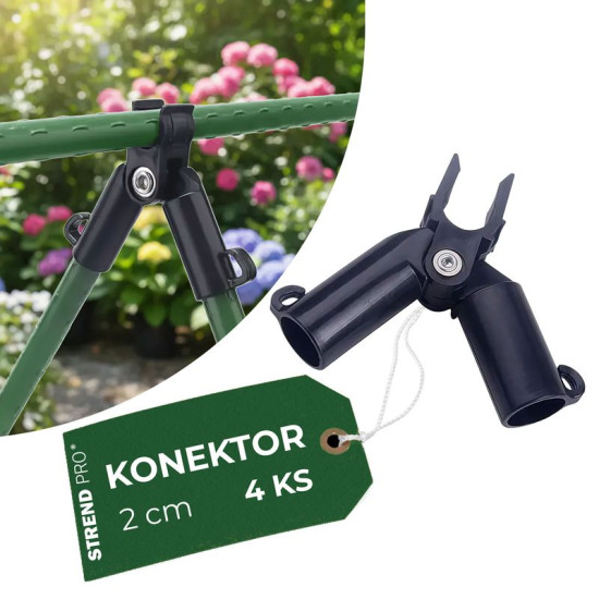 Муфта Strend рro, пластик, соединитель А для опорных стержней, 20 мм, упак. 4 шт.