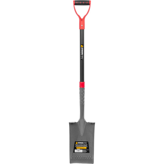Spade Strend Pro Premium ErgoBULL, straight, with fiberglass handle D, drainage, 1150 mm