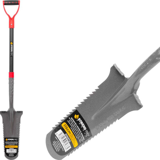 Spade Strend Pro Premium ErgoBULL, with fiberglass handle D, drainage, 1150 mm