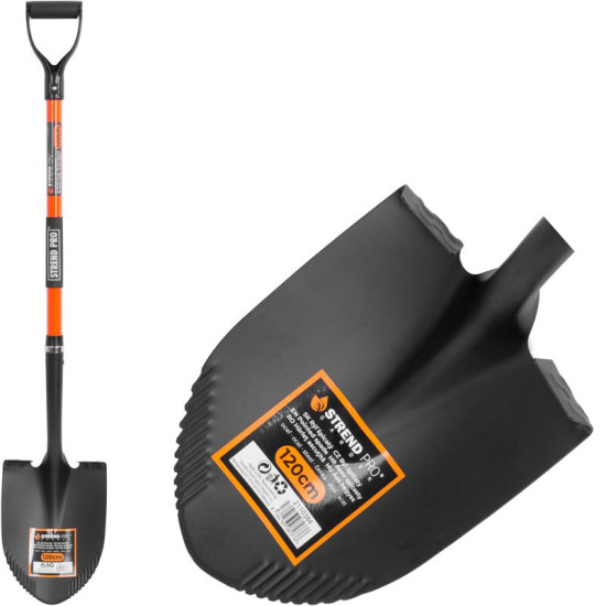 Lāpsta Strend Pro Premium, smaila, stikla šķiedra, rokturis D 1230 mm