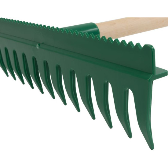 Грабли выравнивающие R140, 13 зубьев, пластик, с выравнивающей кромкой, с ручкой