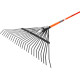 Strend Pro leaf rake, 24 teeth, 58 cm, fan-shaped, fiberglass handle 120 cm